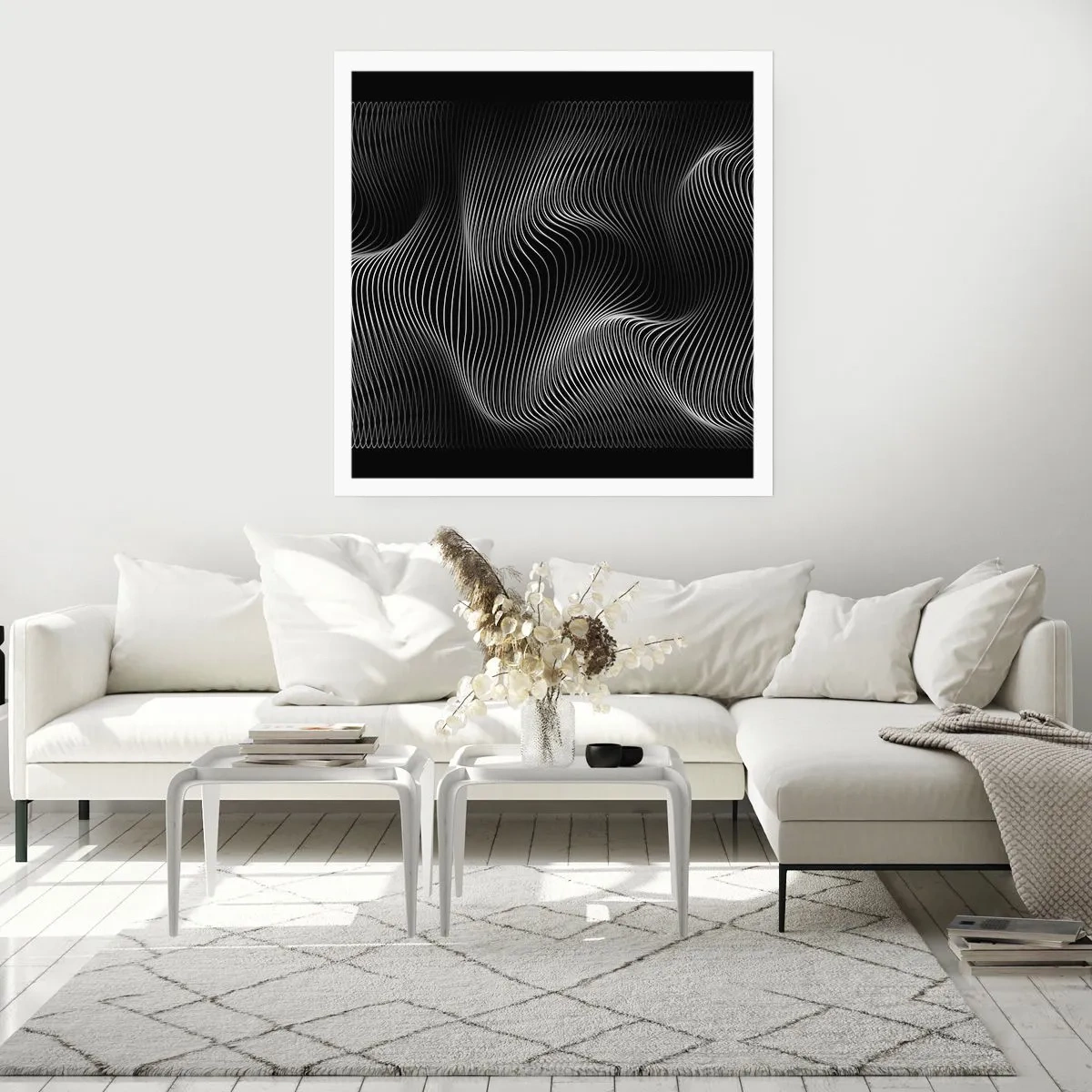 Poster - La danza della luce nello spazio - 50x50 cm