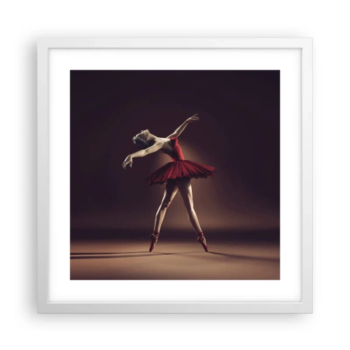 Poster in cornice bianca - Prima ballerina - 40x40 cm
