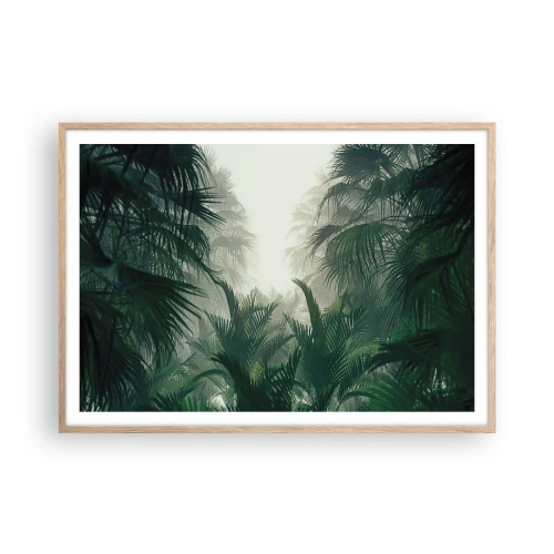 Poster in cornice rovere chiaro - Mistero dei tropici - 100x70 cm