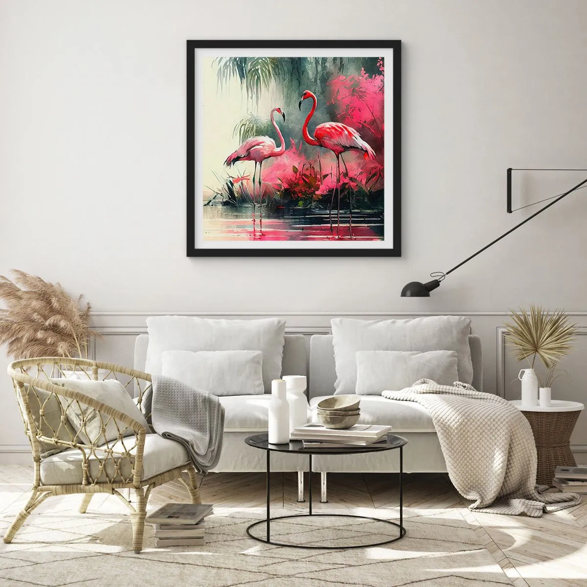 Poster in cornice nera - Lezione di naturale eleganza - 50x50 cm