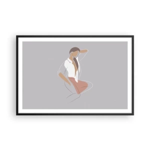Poster in cornice nera - Profilo di bellezza - 91x61 cm