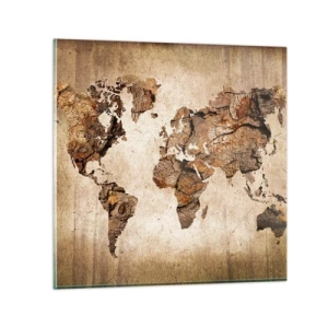 Quadro su vetro - Alla scoperta del mondo - 60x60 cm