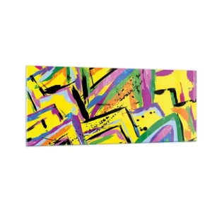 Quadro su vetro - Grida di gioia - 100x40 cm