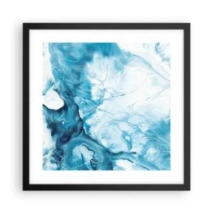 Poster in cornice nera - Concerto di blu - 40x40 cm