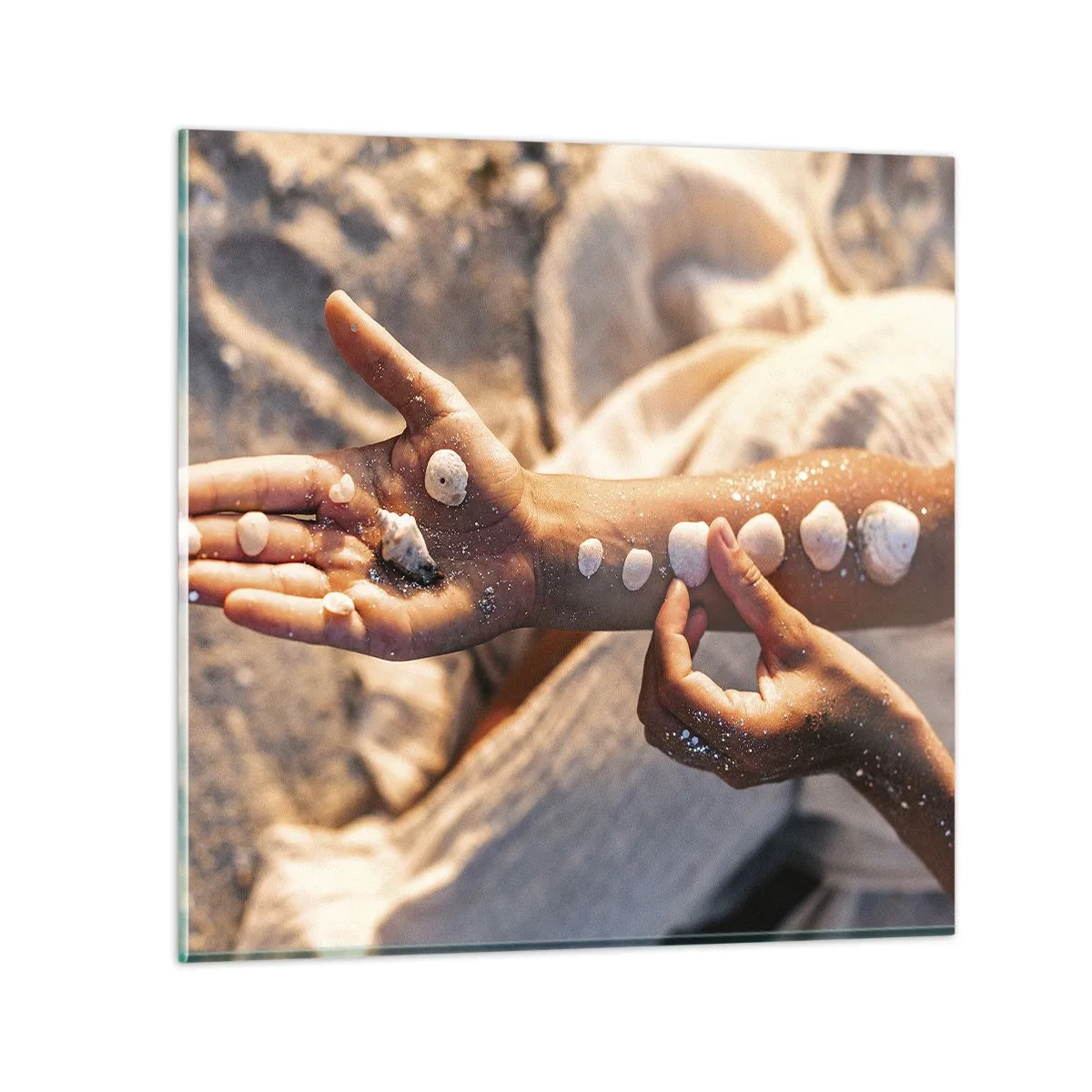 Quadro su vetro - La bellezza a portata di mano - 60x60 cm