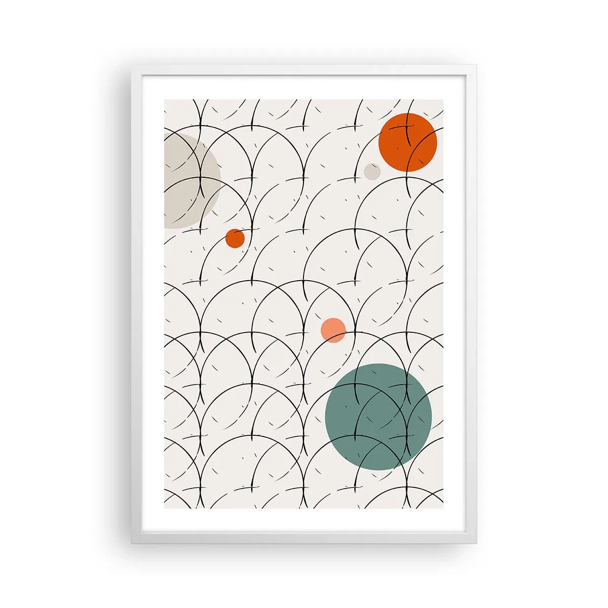 Poster in cornice bianca - Nello spirito della pop-art - 50x70 cm