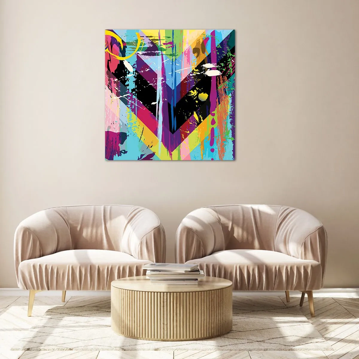 Quadro su vetro - Dall'alto in basso - 30x30 cm