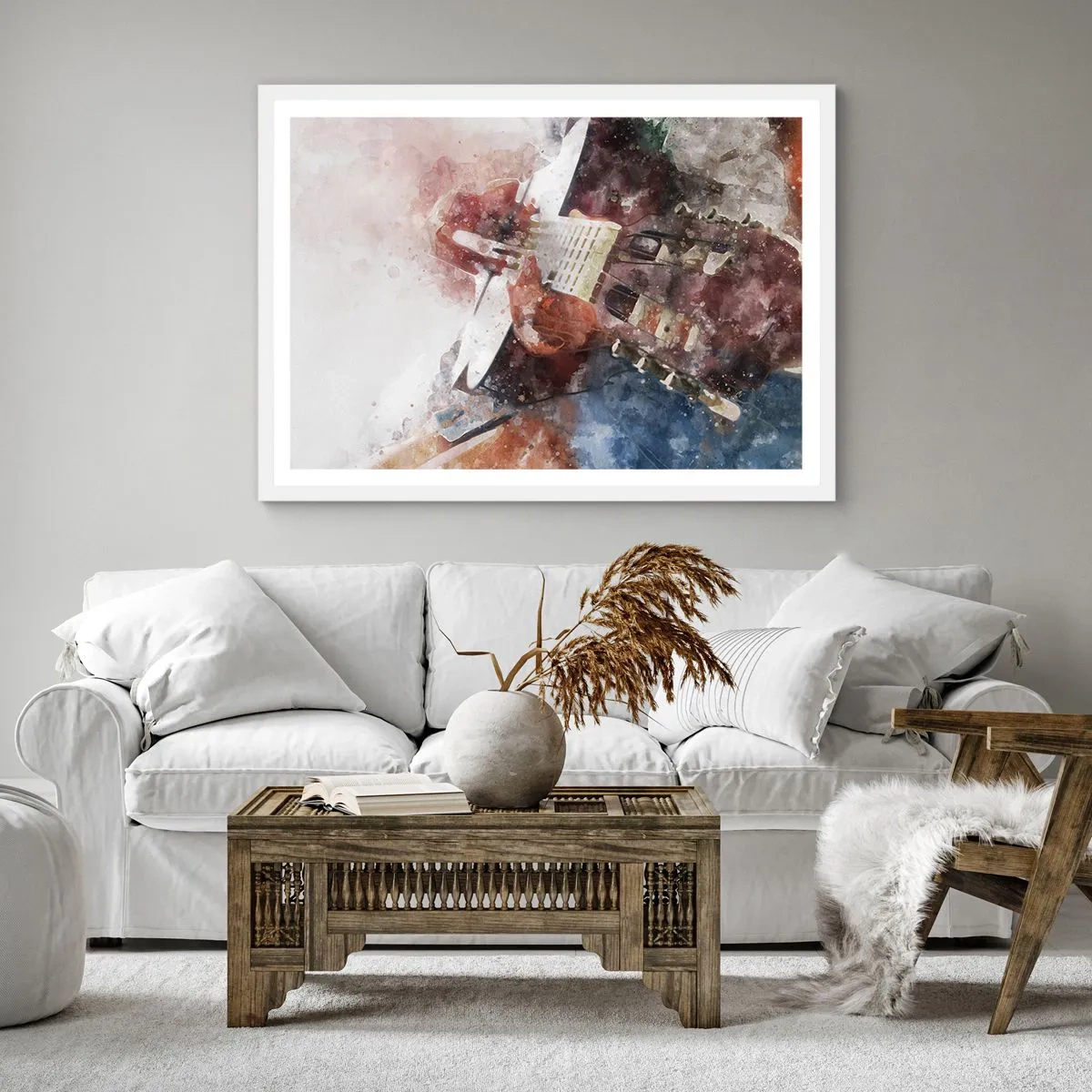 Poster in cornice bianca - E tu che ne pensi? - 50x50 cm