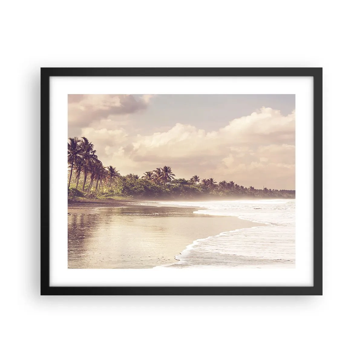 Poster in cornice nera - La carezza delle onde - 50x40 cm