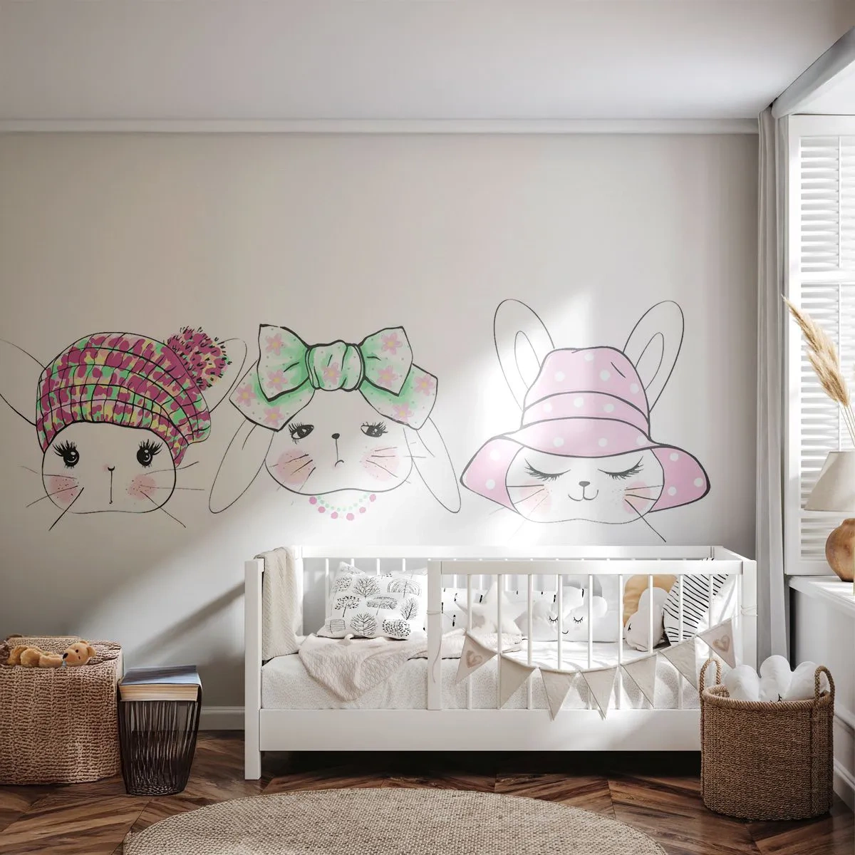 Fotomurali Autoadesivo Deluxe Sticker - Pensierosa, triste, contenta - Per bambini, Grafica, Illustrazione - 150x105 cm