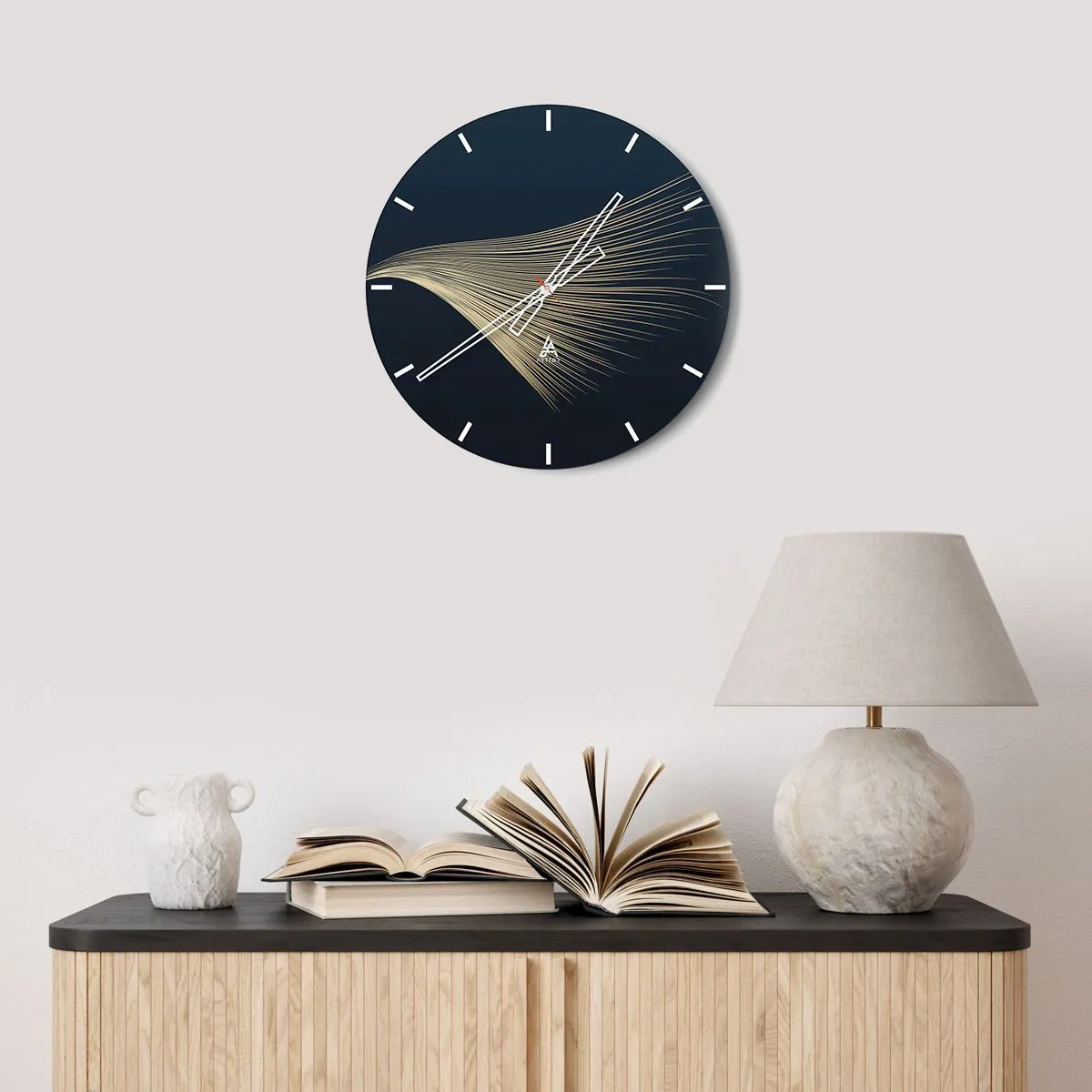 Orologio da parete - Orologio in Vetro - Come un capello d'angelo - 30x30 cm