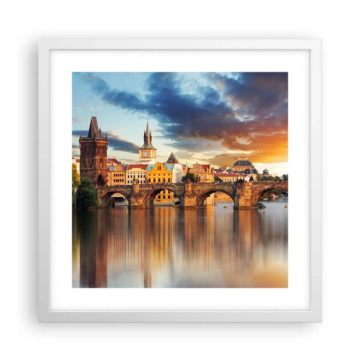 Poster in cornice bianca - Bella da secoli - 40x40 cm