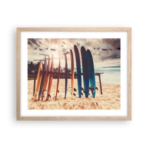 Poster in cornice rovere chiaro - Buonanotte, a domani - 50x40 cm