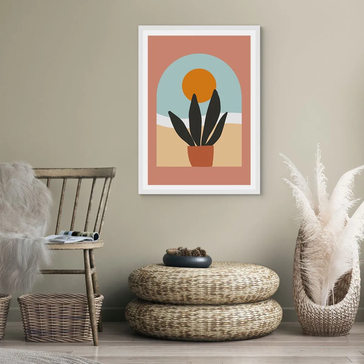 Poster in cornice bianca - Piccole gioie - 61x91 cm