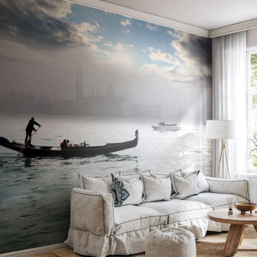Fotomurale su misura Premium Canvas - Città magica di acqua e nebbia - Paesaggio, Città, Venezia