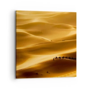 Quadro su tela - Stampe su Tela - La carovana sulle onde del deserto - 70x70 cm