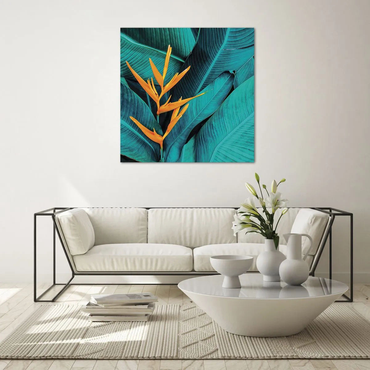 Quadro su vetro - Il fiore dell'Eden - 50x50 cm