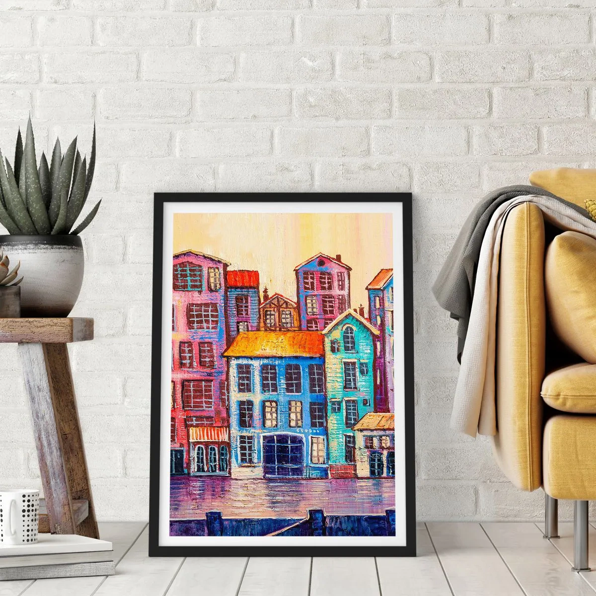 Poster in cornice nera - Una città da favola - 40x50 cm