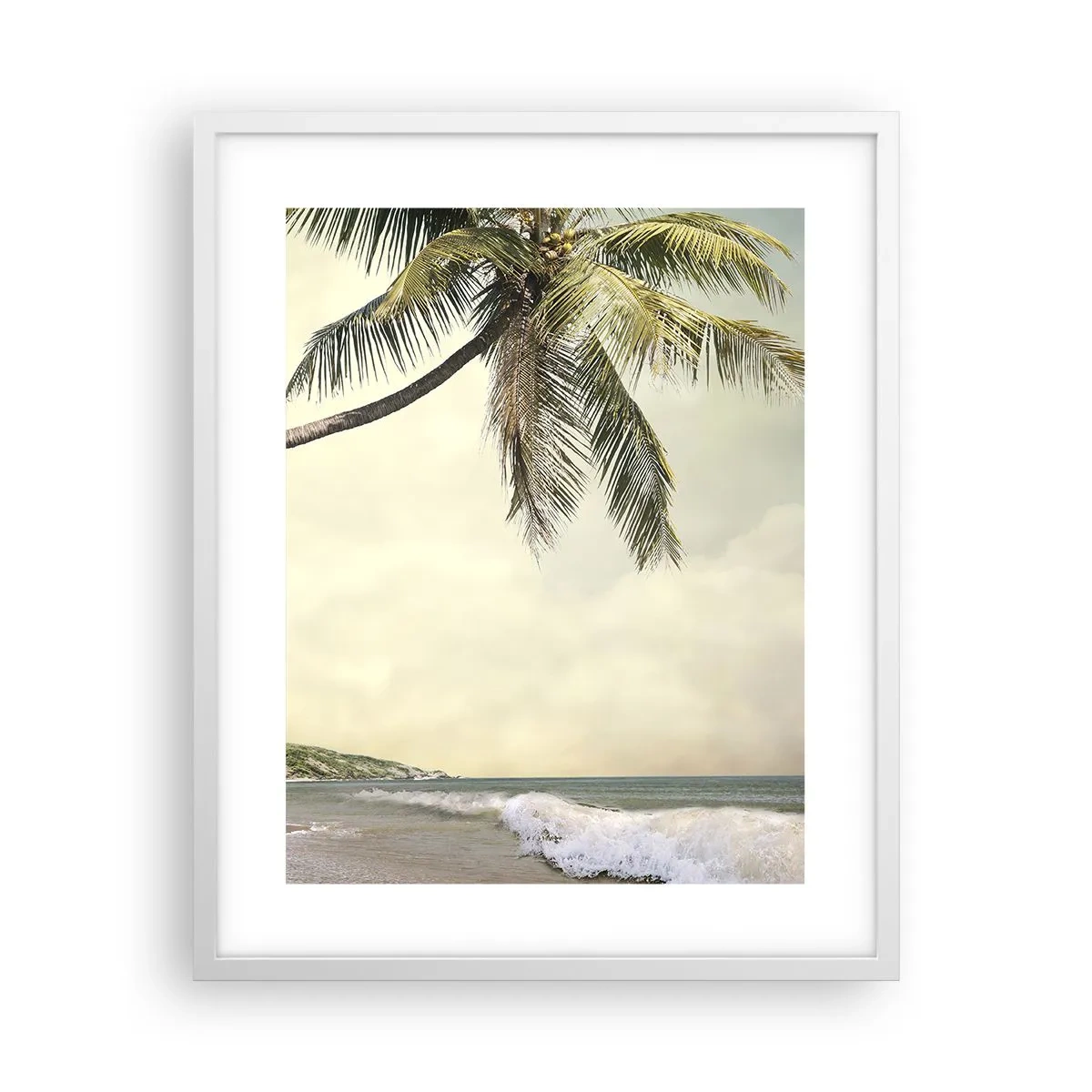 Poster in cornice bianca - Sogno tropicale - 40x50 cm