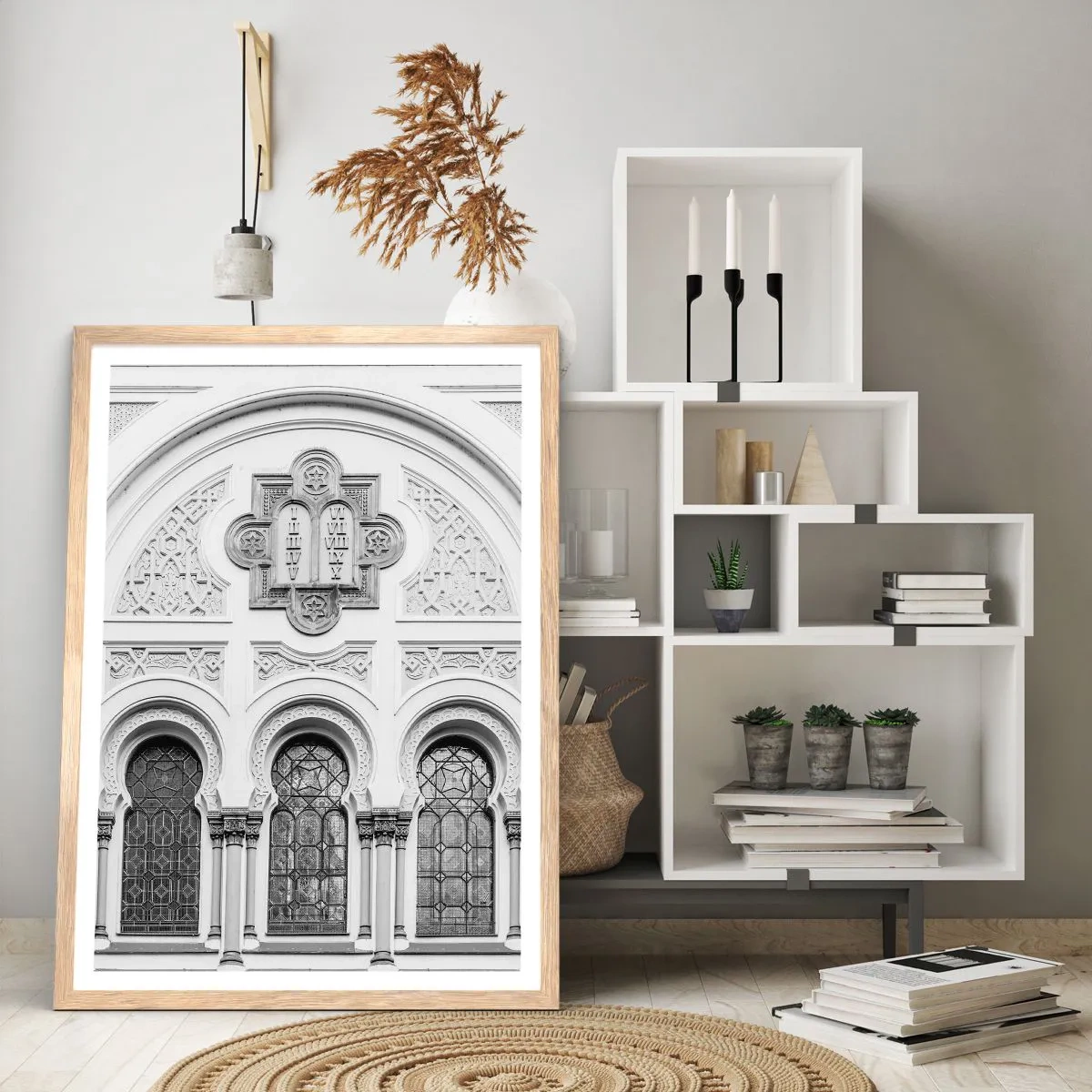 Poster in cornice rovere chiaro - Al confine delle culture - 30x40 cm