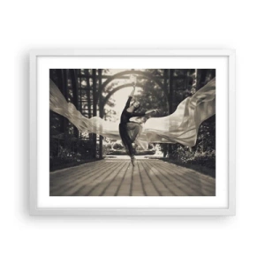 Poster in cornice bianca - La danza dello spirito del giardino - 50x40 cm