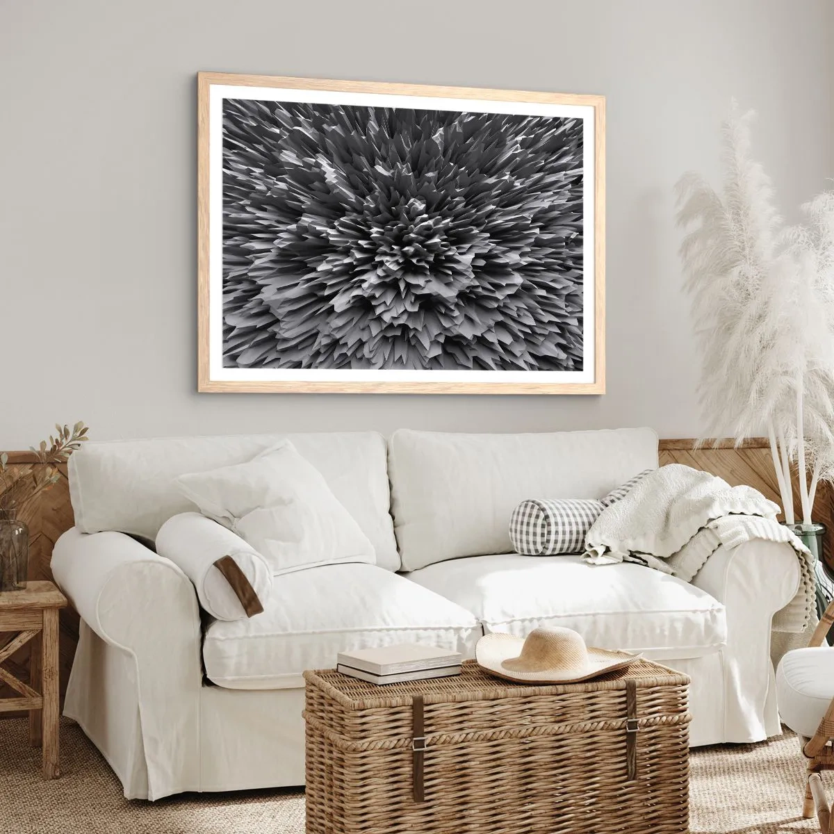 Poster in cornice rovere chiaro - Spigolosità massima - 70x50 cm