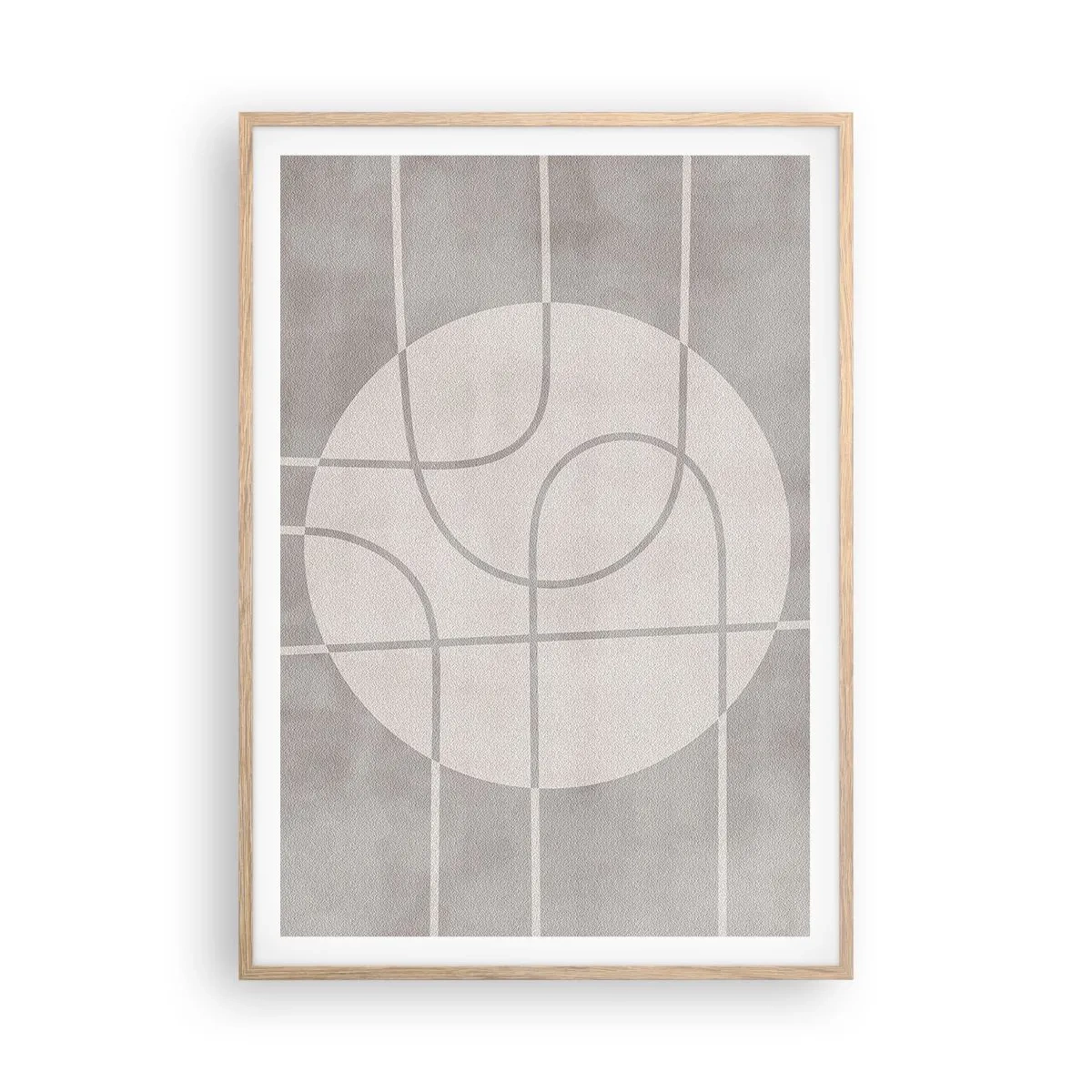 Poster in cornice rovere chiaro - Tondo e dritto - 70x100 cm