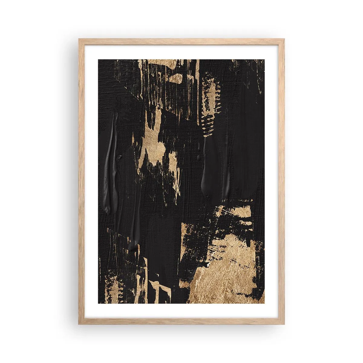 Poster in cornice rovere chiaro - Tracce del contatto - 50x70 cm