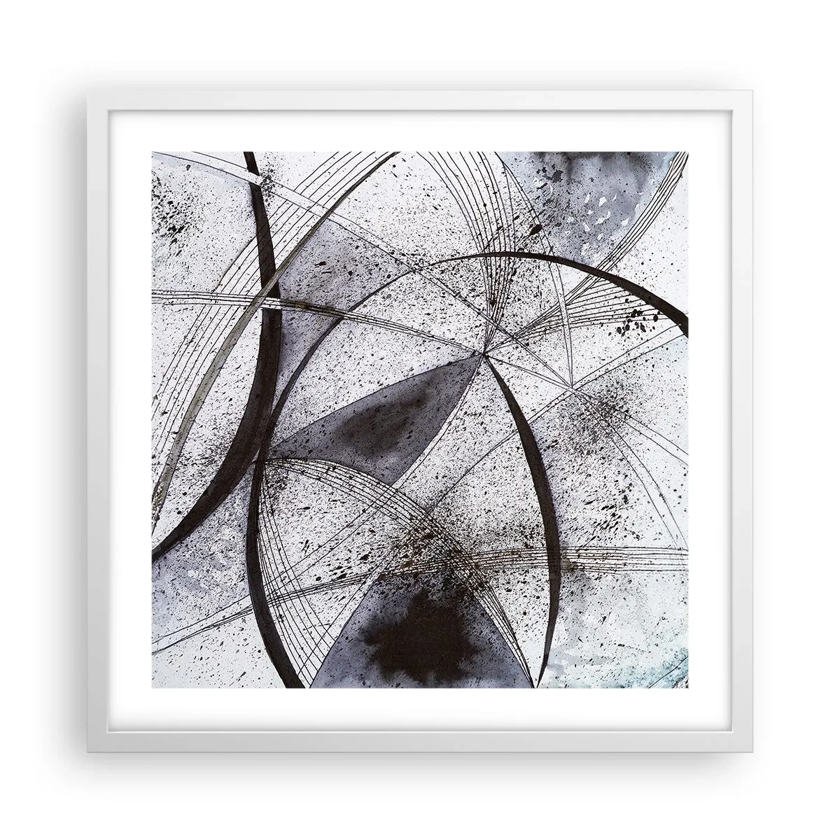 Poster in cornice bianca - Fantasia futuristica - 50x50 cm