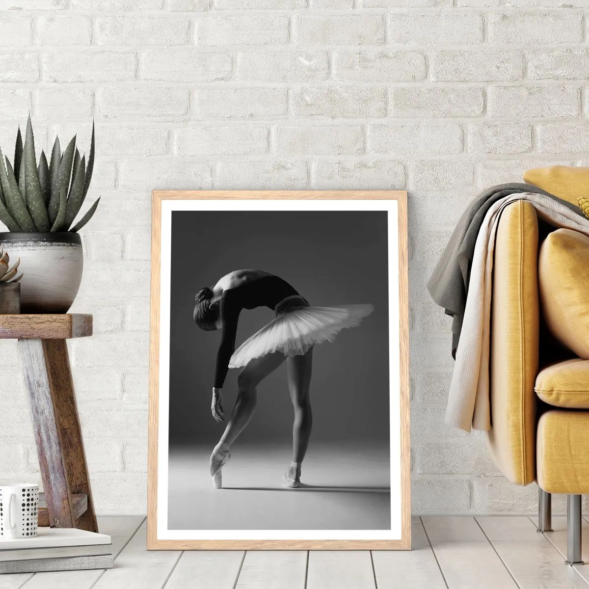 Poster in cornice rovere chiaro - Bella ballerina - 61x91 cm