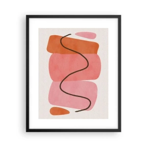 Poster in cornice nera - Il delicato movimento delle forme - 40x50 cm