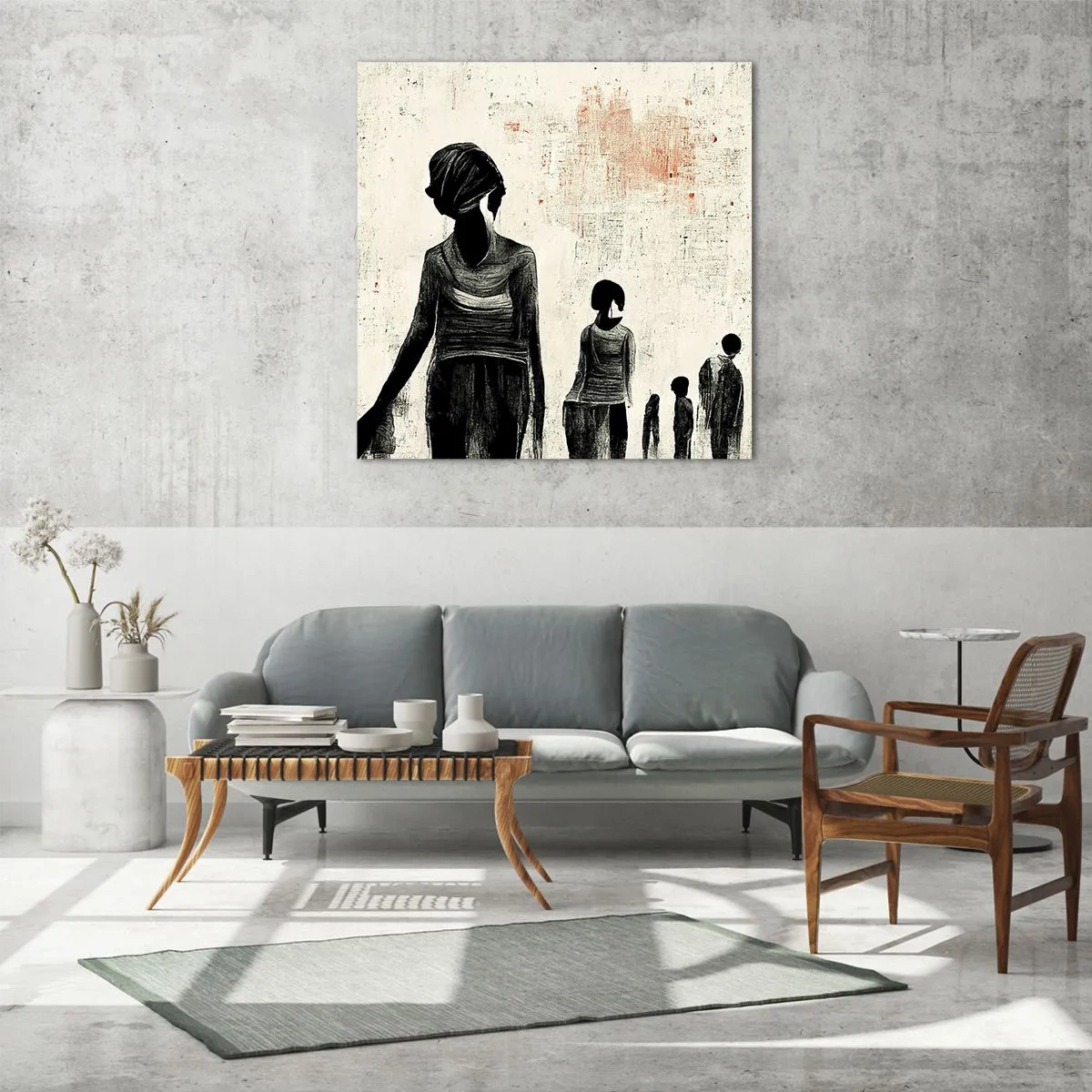 Quadro su vetro - Contro la solitudine - 30x30 cm