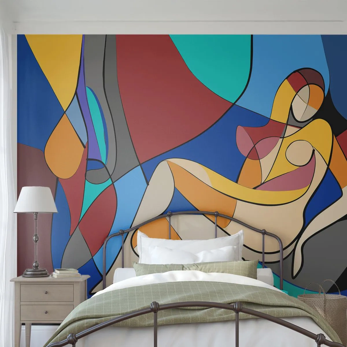 Fotomurali Autoadesivo Deluxe Sticker - Nudo cubista - Cubismo, Moderno, Donna - 100x70 cm