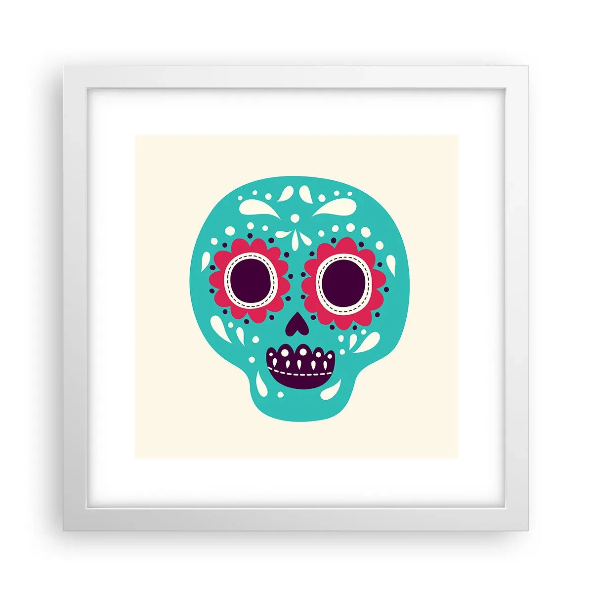 Poster in cornice bianca - Vita: un gioco fino alla morte - 30x30 cm