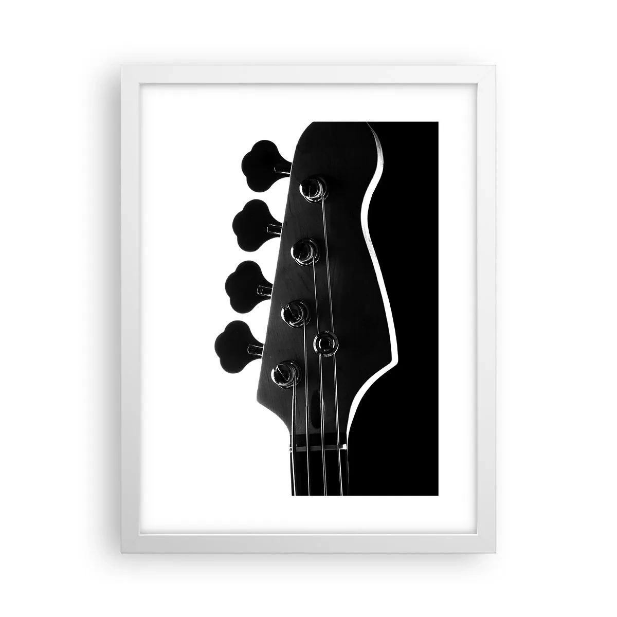Poster in cornice bianca - Silenzio rock - 30x40 cm