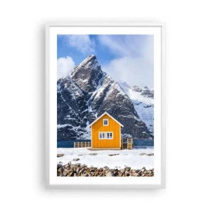 Poster in cornice bianca - Vacanze scandinave - 50x70 cm