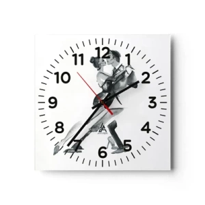 Orologio da parete - Orologio in Vetro - In un unico ritmo - 40x40 cm
