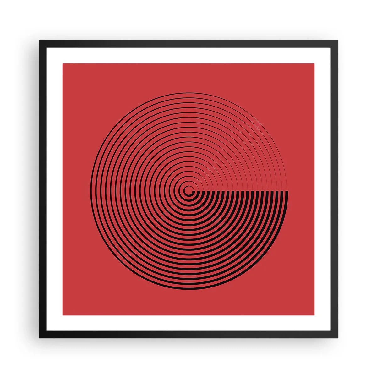 Poster in cornice nera - Movimento circolare - 60x60 cm