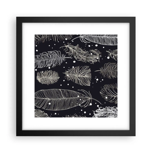 Poster in cornice nera - Pizzo piumato - 30x30 cm