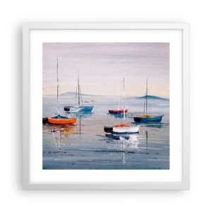 Poster in cornice bianca - Meritato riposo - 40x40 cm