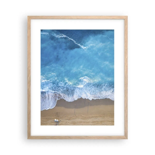 Poster in cornice rovere chiaro - La forza del blu - 40x50 cm