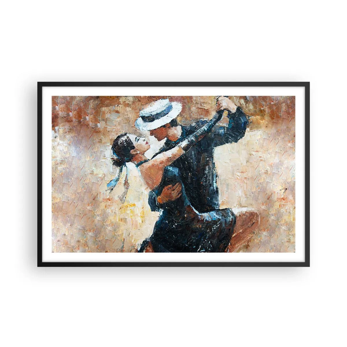 Poster in cornice nera - Alla Rodolfo Valentino - 91x61 cm