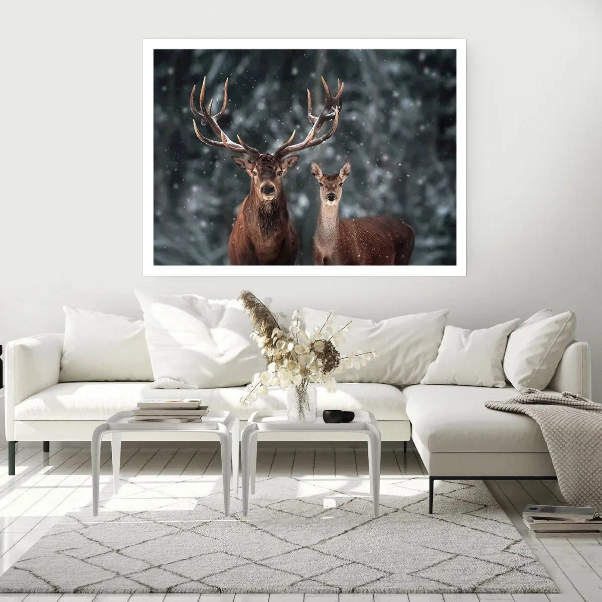 Poster - Il re della foresta con la consorte - 50x40 cm