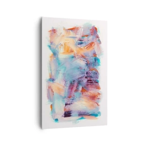 Quadro su tela - Stampe su Tela - Pennellate colorate in una composizione astratta - 80x120cm - Caos colorato - Decorazione murale moderna per soggiorno e camera da letto ARTTOR