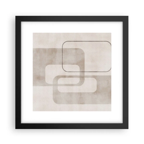 Poster in cornice nera - Giunti geometrici - 30x30 cm