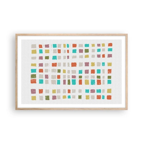 Poster in cornice rovere chiaro - Un gioco sconosciuto - 91x61 cm