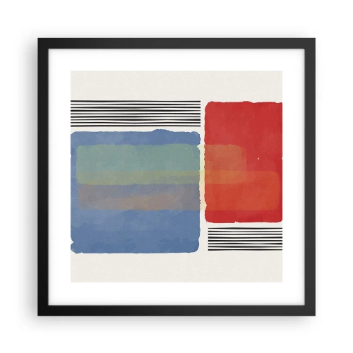 Poster in cornice nera - Spirito e lettera della geometria - 40x40 cm