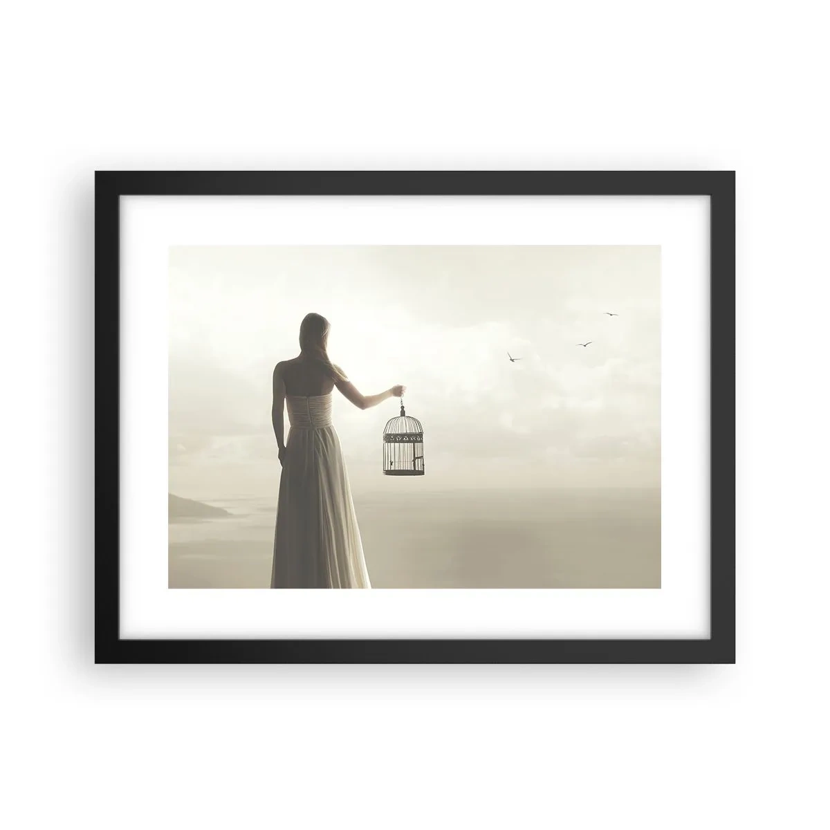 Poster in cornice nera - Sii libera - 40x30 cm