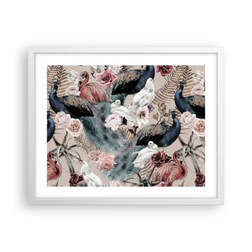 Poster in cornice bianca - Nel giardino del palazzo - 50x40 cm