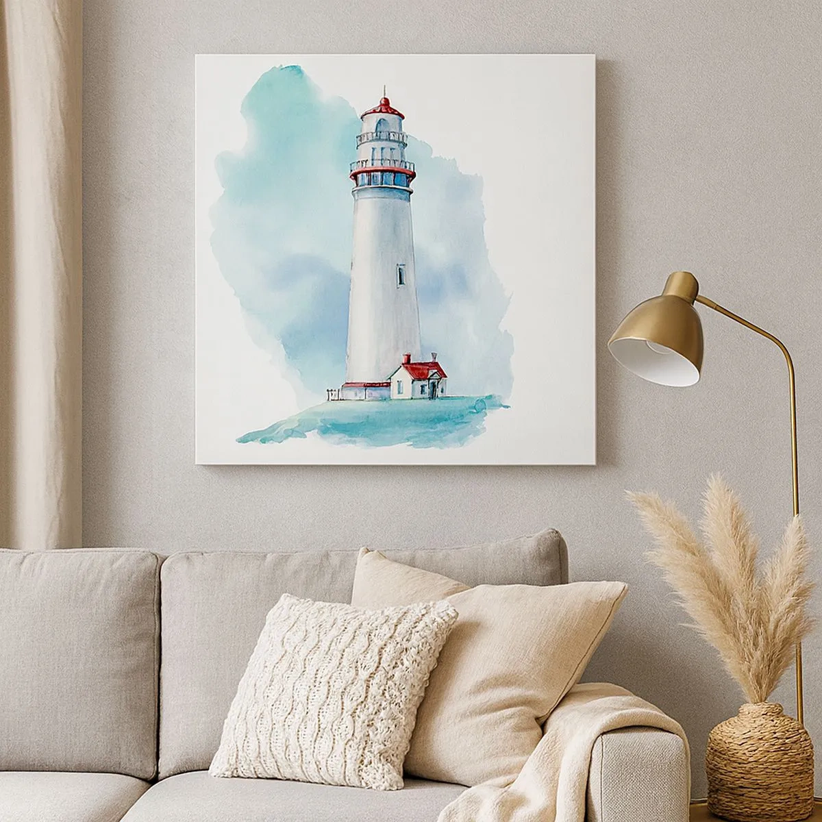 Quadro su tela - Stampe su Tela - Il mite amico del blu - 30x30 cm